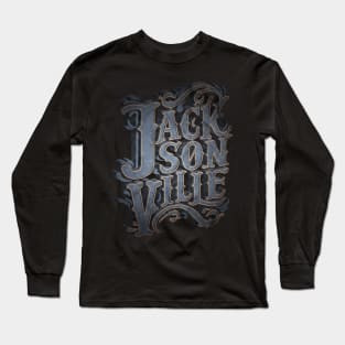 Jacksonville Florida Vintage Handlettering Long Sleeve T-Shirt